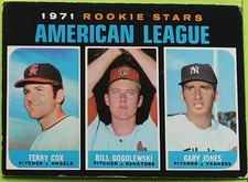 1971 Topps #559 (A.L. Rookie Stars) Baseball Card-T. Cox/B. Gogolewski/G. Jones