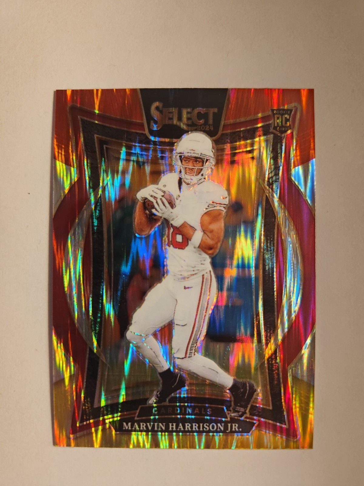 2024 Panini Select - Concourse Marvin Harrison Jr. #28 Red & Yellow Shock Prizm