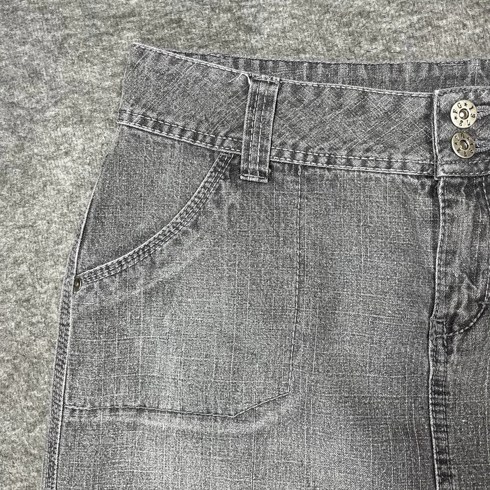 Faded Glory Gray Denim Skirt womens 6 Jean Stretch Summer Preppy Y2K Above Knee - Image 4 of 4