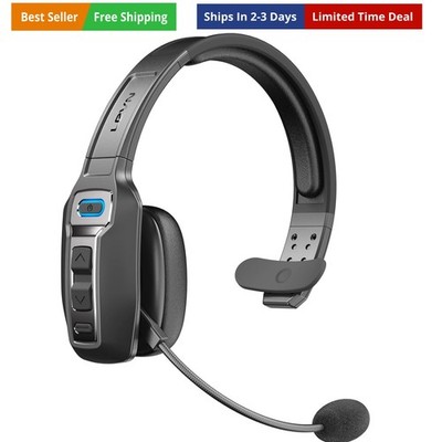 Bluetooth Headset with Microphone, Trucker Bluetooth Headset with AI Noise Ca...