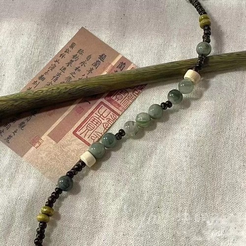 Bamboo Beads Braided Rope Bracelet Chinese Style Antique Bracelet - Picture 3 of 17