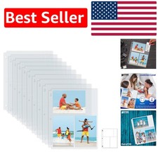 Heavyweight 4x6 Photo Album Refill Sheets - 100 Pack, Diamond Clear  Durable