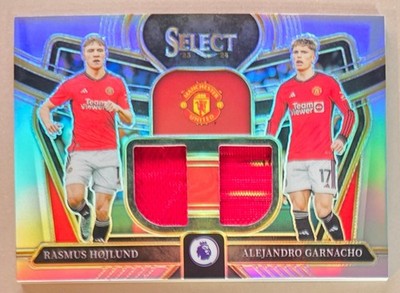 2023-24 Panini Select Prizm Dual Swatches Garnacho Hojlund Man United #DS-RA