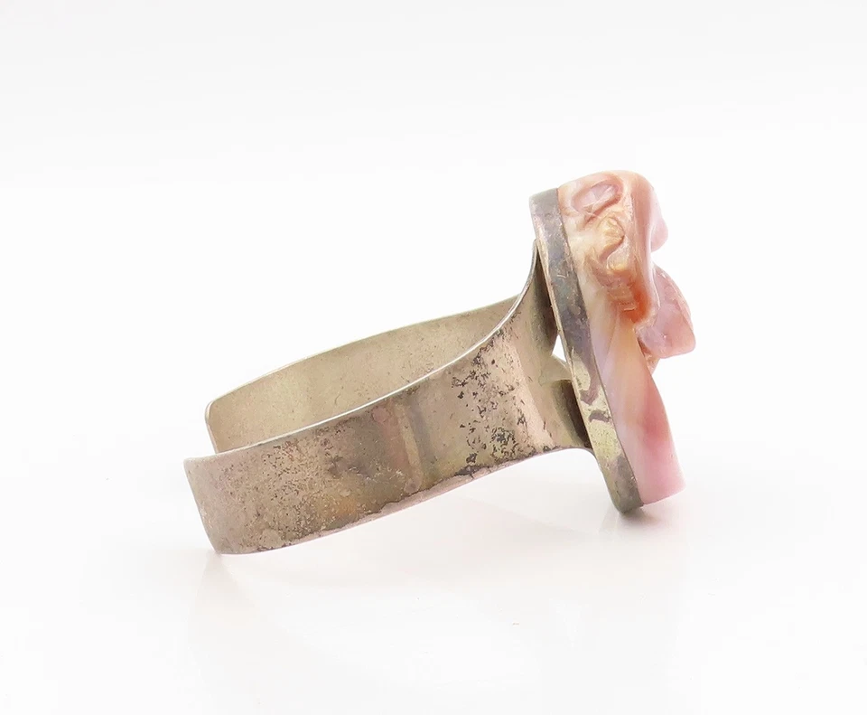 925 Sterling Silver Vintage Bracelet DTR JAY KING Blister Pearl Cuff  BT11585 - Image 4 of 4