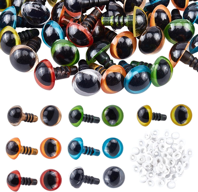 #ad #ad 70Pcs Plastic Safety Eyes 10Mm Craft Eyes Amigurumi Cat Eyes with 70Pcs Washers $19.31