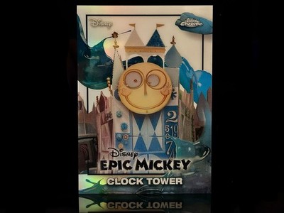 2026 Topps Disney Neon - Epic Mickey - Chrome Clock Tower #EM-24