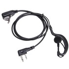 G Shape Earpiece Headset PTT 2-pin F Plug For Icom ICV8 ICV82 ICV85 F21 Radio