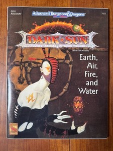 AD&D D&D Dark Sun Earth, Air, Fire, and Water