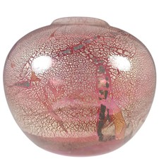 Isle of Wight Studio / Harris 'Azurene Pink' Glass Globe Vase