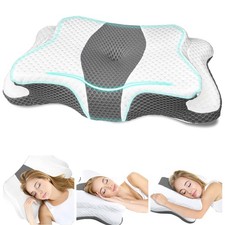 CHxxy Memory Foam Pillows, Cervical Pillow for Neck and Shoulder Pain Relief,...