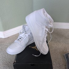 Jordan 1 Mid Triple White for Sale - Authenticity Guaranteed - eBay