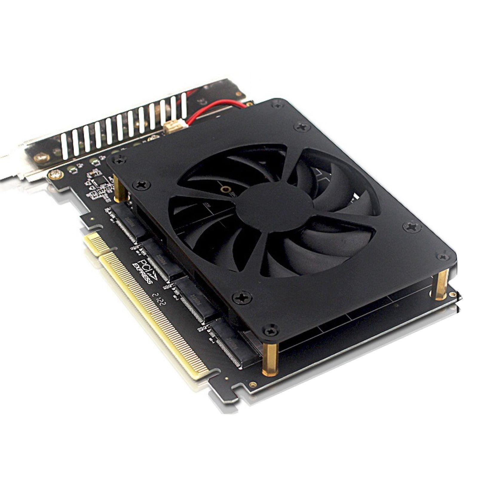 Adapter Card 4-Disk Soft RAID PCIE 3.0/4.0 NVME M.2 For 2230 2242 2260 2280 SSDs