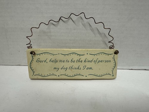 Dog Loving Wall Art - Ceramic - “Lord, Help Me To Be The Kind Of Person My Dog” - Picture 1 of 4