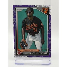 2024 Bowman Enrique Bradfield Jr Purple Pattern 10/199 SP Baltimore Orioles
