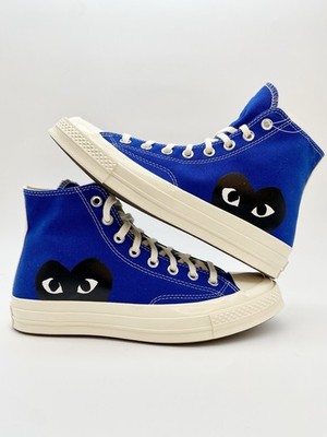 Comme des Garçons PLAY x Converse Chuck 70 High Blue Quartz Men's Size 8