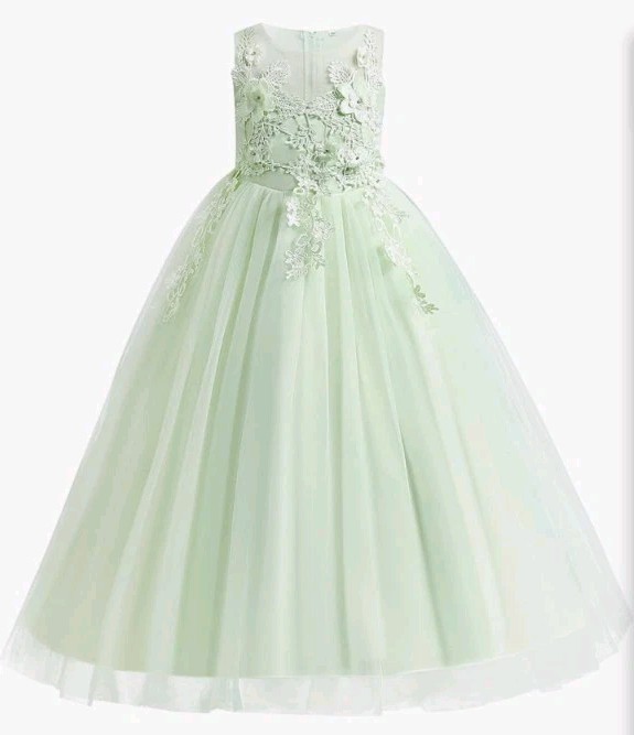 Party Year 13-14 Flower Girls Maxi Dress Bridesmaid Princess Prom Gown Dress
