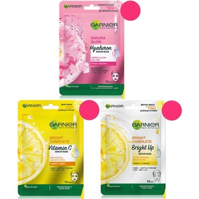 Garnier Skin Naturals Bright Complete Brighter skin Women Girl mask 28g x 5pcs