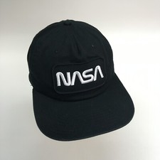 Nasa Buzz Aldrin Snapback Hat Adjustable Adult Cap Black Cotton