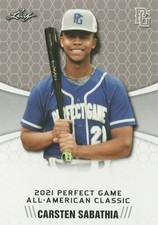 CARSTEN SABATHIA 2021 LEAF PERFECT GAME 