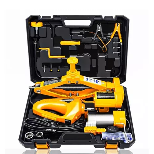 Electric Car Jack Kit 80W 12V Impact Wrench Air Pump Tire Repair Auto Lift Tools - Foto 1 di 29