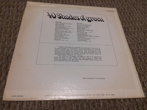 40 SHADES OF GREEN ~ LP 1970 ~ VG+/VG+ ~ JOHNNY CASH IRISH - Picture 7 of 8