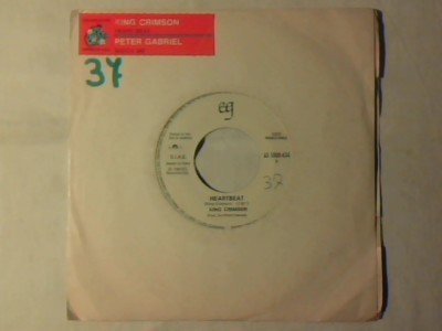 PETER GABRIEL Shock the monkey KING CRIMSON Heartbeat 7'' ITALY PR0M0 GENESIS