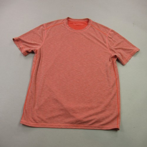 Tommy Bahama Shirt Mens Large Short Sleeve Crew Neck Stretch Lightweight Orange