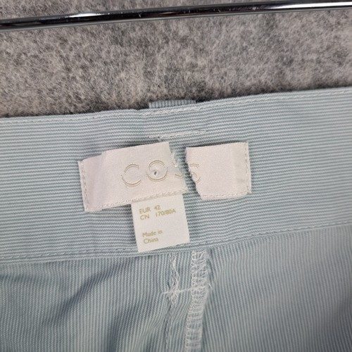 COS Pants Womens 14 Blue Dress Pants High Rise Pockets Straight Leg NWOT 8190 - Picture 2 of 15