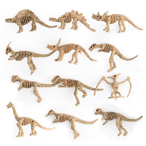 12pcs Dinosaur Toys Fossil Skeleton Simulation Model Action Figure Toy Gift c - Picture 2 of 10