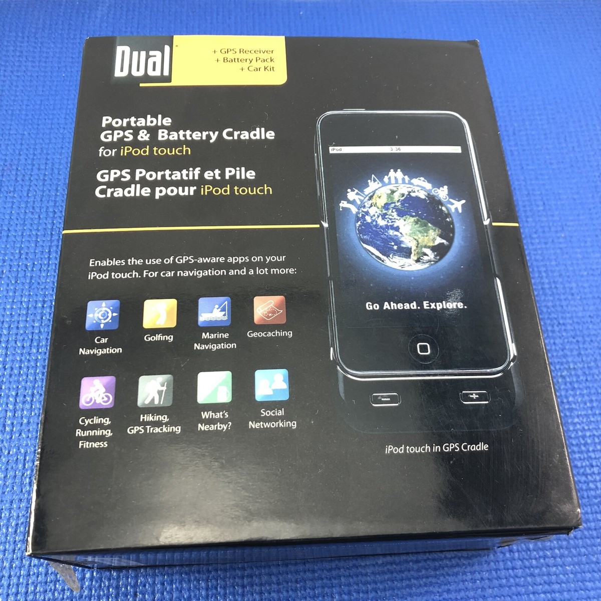 Dual GPS Navigation Battery Cradle For iPod Touch 1st 2nd Gen