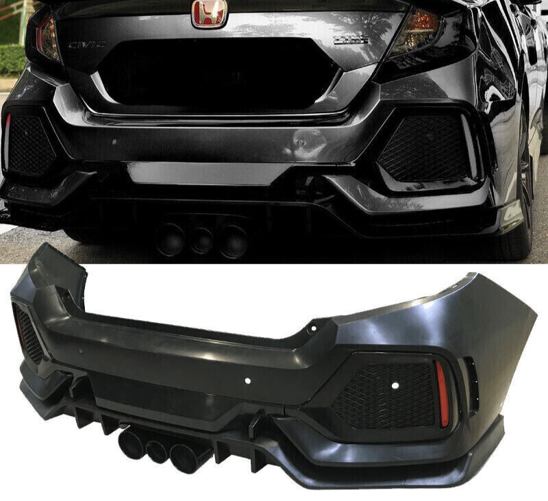 Fits 16-21 Honda Civic Sedan CTR Type R 10th-gen Rear Bumper PP 