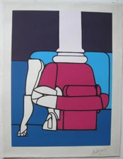 Valerio Adami (1935) Untitled Orig Lithograph Faks. Sign POPart
