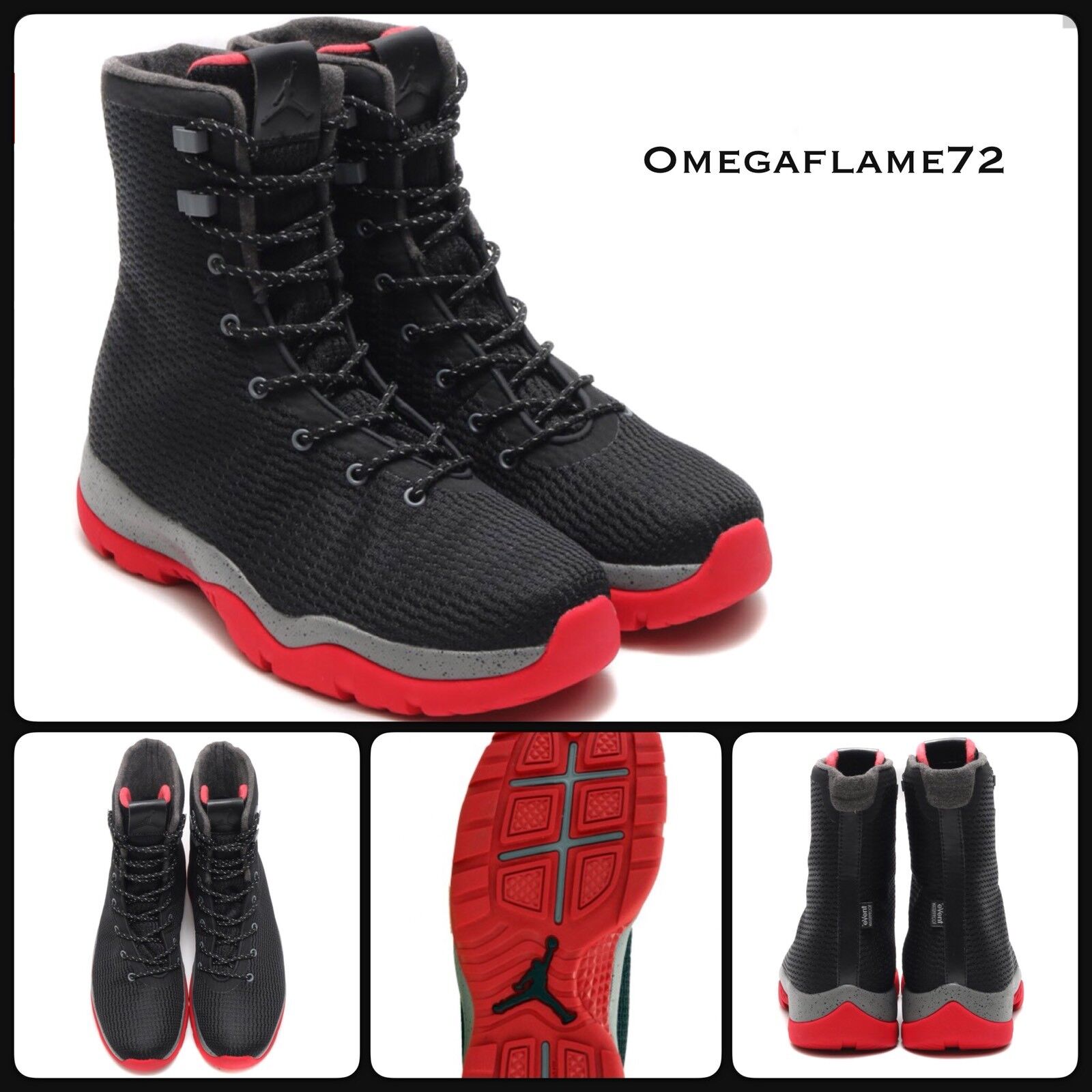 Nike Air Jordan Future Boot Waterproof 854554-001 Sz US 9 Black Nike Air Jordan Future Boot Waterproof 854554-001 Sz US 9 Black