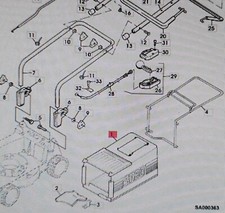 Original E-Teil Sabo Rasenmäher siehe Bild 2 - 4 : Fangkorb Bild 1 Pos. 1, 2, 4