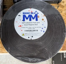 0.060" Thick Adhesive Magnetic Roll 0.5" width x 100' Peel & Stick Magnet Tape