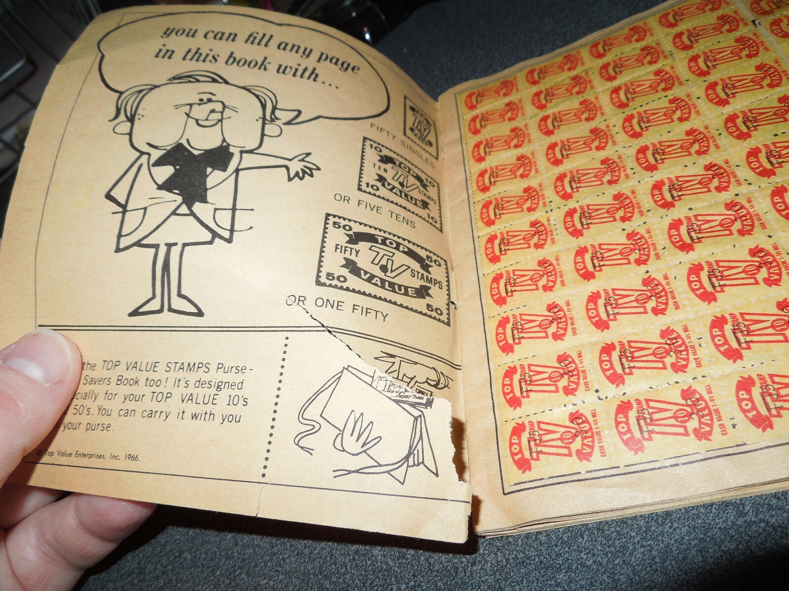 2 Vintage Top Value Stamp Saver Books With Stamps 1966 eBay