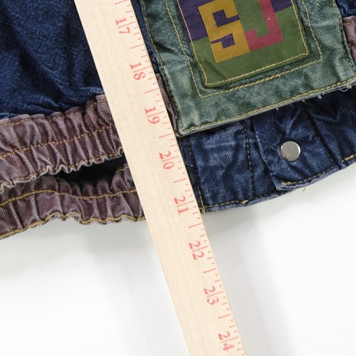 Rare Vintage LEVI’S Sport Jeans Color Block Denim Jean Jacket 90s Blue Youth M - Picture 9 of 10