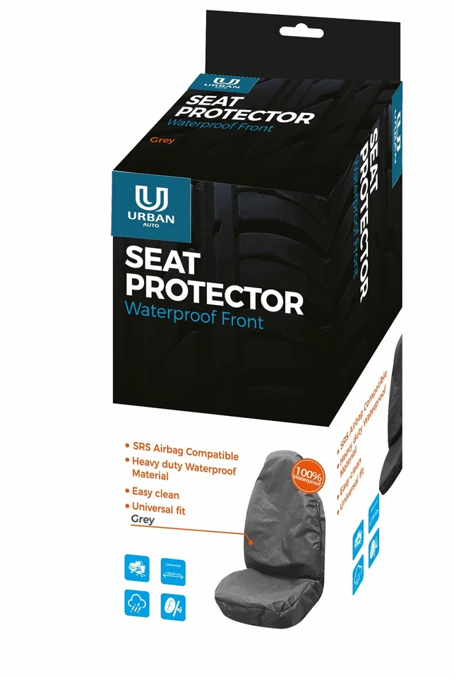 Fundas de asiento delanteras de alta resistencia gris impermeable para adaptarse a Vauxhall Monterey (93-97) - Imagen 2 de 2