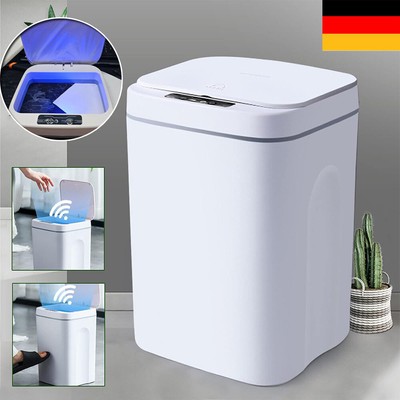 16 Liter Automatik Mülleimer mit Smart Sensor Küche Abfall l Mülleimer LED-Licht