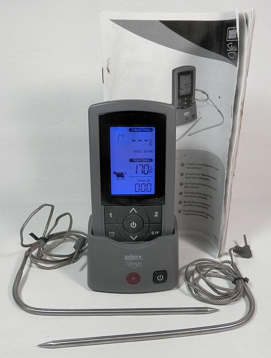 Weber 6741 Style Dual Probe Wireless Thermometer eBay