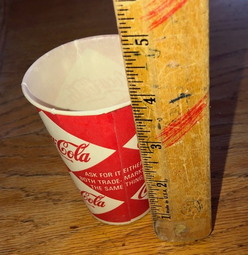 Coca-Cola Soda Cup Vintage Original Diamond 1960's Salesman Sample NOS Coke - Picture 5 of 6