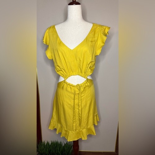 Marissa Webb Yellow Cut Out Mini Dress 12 - Picture 2 of 9