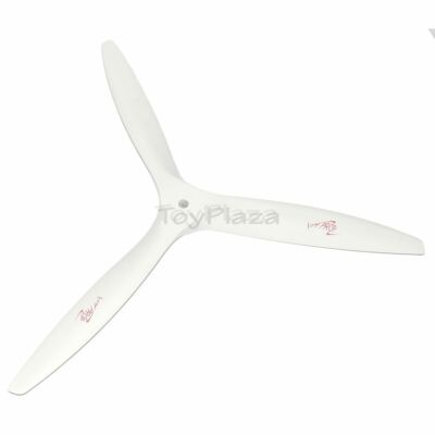 12x8 3-blades Fuel Engine Power Wood Propeller White for Nitro Gas RC Airplane