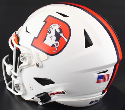 DENVER BRONCOS NFL Riddell SPEEDFLEX Authentic Gameday Football Helmet