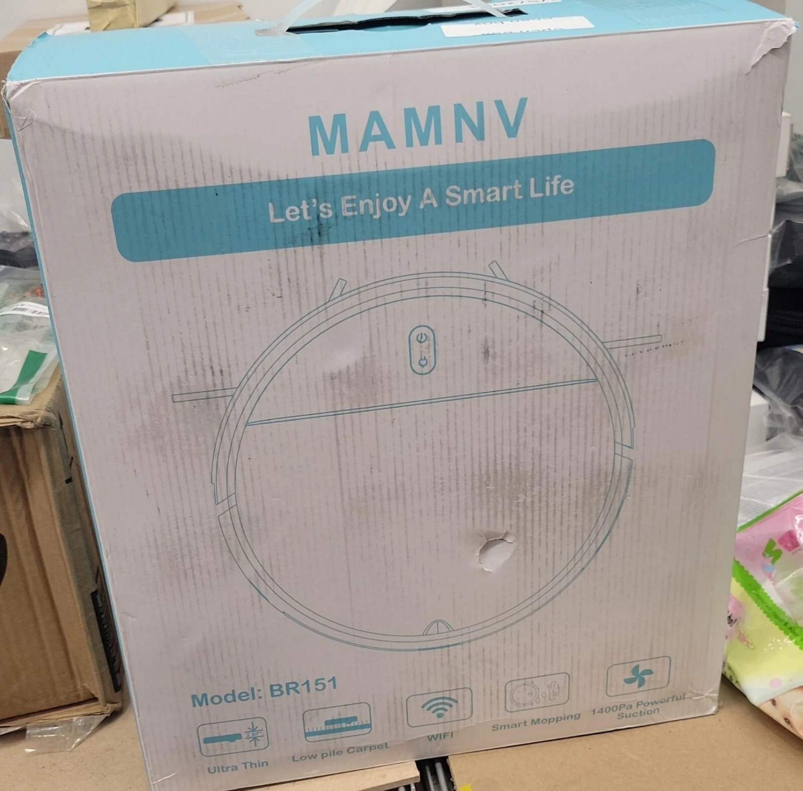 Robot Vacuum and Mop 2 in 1 WiFi App BR151 Robotic Vacuum Cleaner MAMNV New