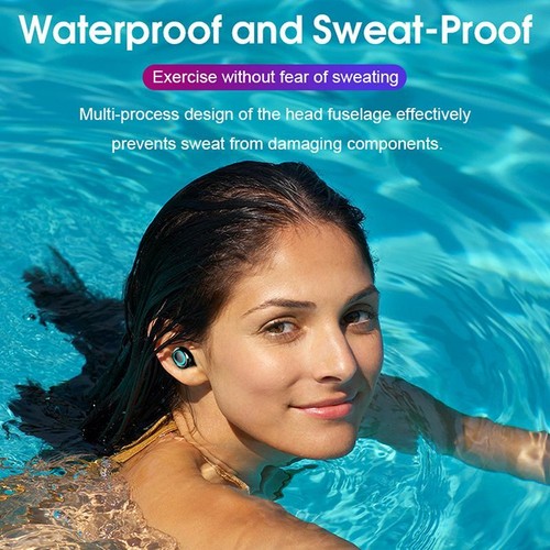 Bluetooth Wireless Headphones with Microphone 3500mah Waterproof Earphones - Picture 4 of 16