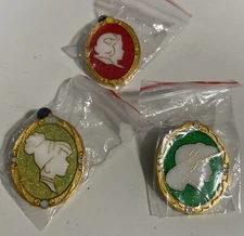 Disney PRINCESS MIRROR PORTRAIT Pins lot Of 3