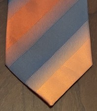 Bcbg Attitude Orange Gray Pink 100 Silk Men  s Neck Tie Made In China