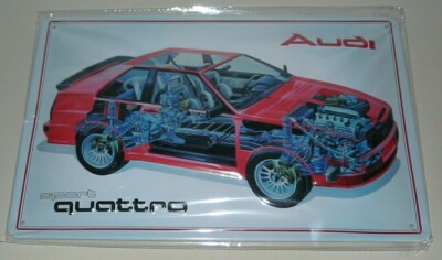 Audi Sport Quattro Sign Type 81 85 B2 Basement Bar Hobby Room Workshop Office NEW!
