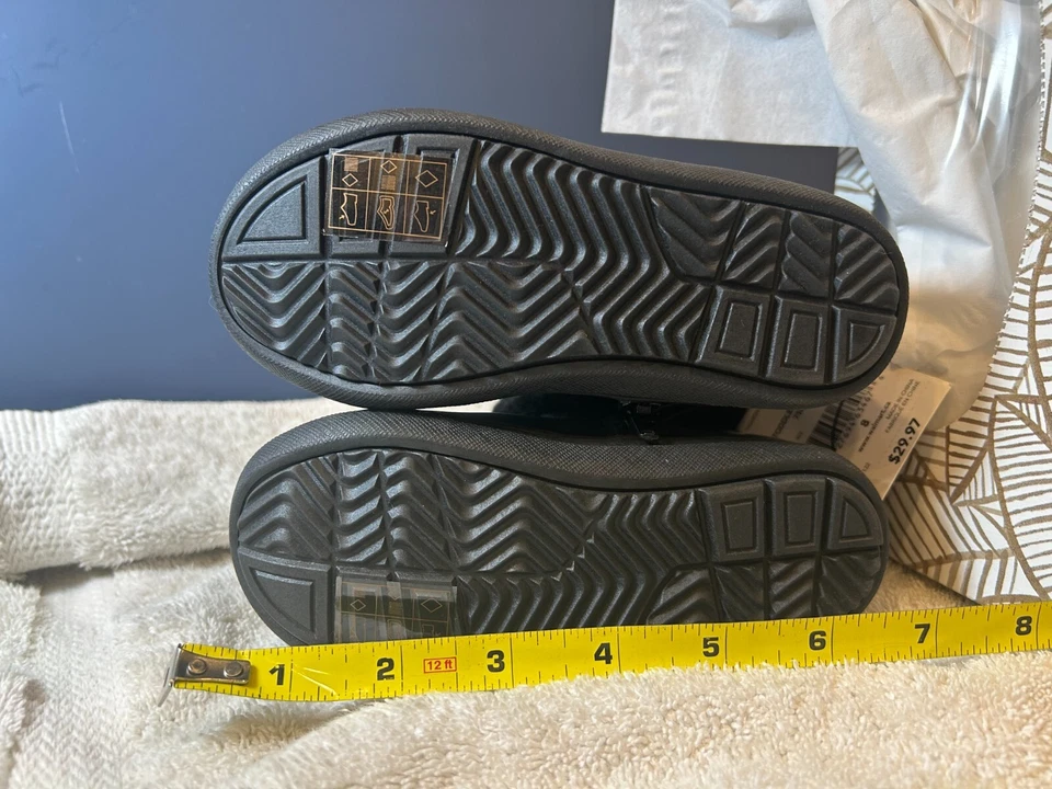 KIDDO Negro Mimie Botines Cuero/Piel - TOTALMENTE NUEVOS - EE. UU. TALLA 9/EU 25/ UK8 Foto 4 de 4